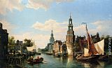 Amsterdam Canvas Paintings - The Montelbaans Tower, Amsterdam